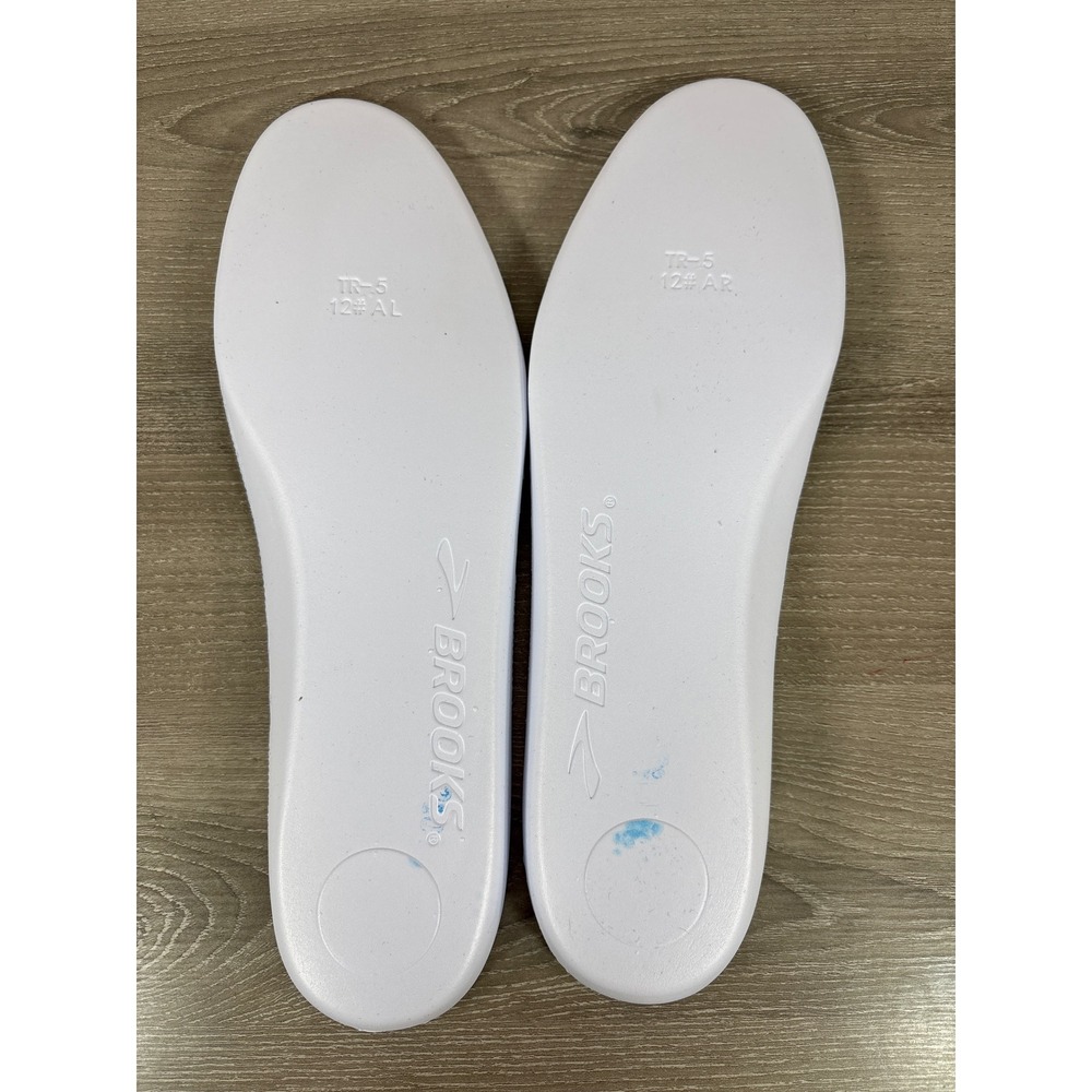 Brooks Running Shoe Insoles TR-5 Size 12 Men Black Teal Replacement Inserts - Picture 2 of 4